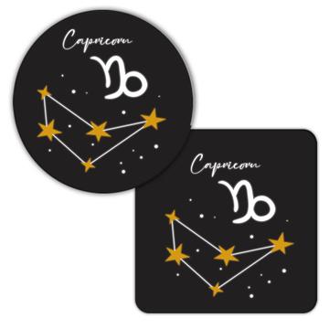Capricorn Constellation : Gift Coaster Zodiac Horoscope Sign Astrology Birthday Friend