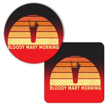 Bloody Mary Morning : Gift Coaster Retro Art Decor Bar Drinks Vintage Kitchen Cocktail
