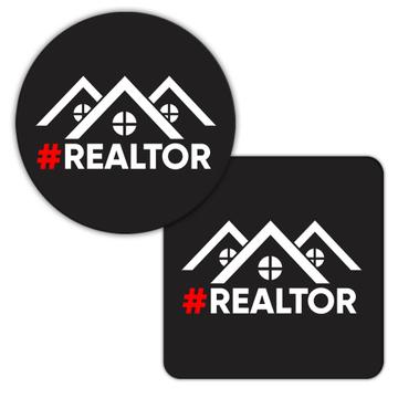 For Best Realtor : Gift Coaster House Hustler Real Estate Agent Occupation Appraiser