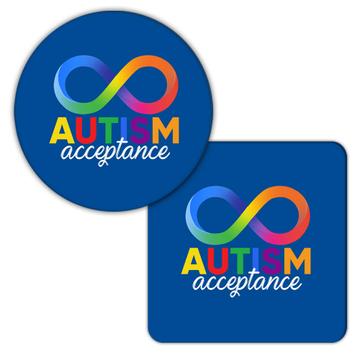 Autism Awareness Colorful : Gift Coaster Acceptance