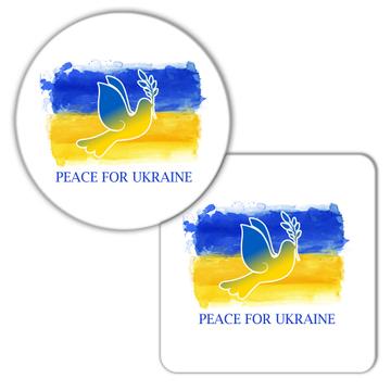 Peace for Ukraine Dove : Gift Coaster Ukrainian