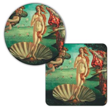 Birth of Venus Sandro Botticelli Mithology : Gift Coaster Famous Oil Painting Art Artist Painter