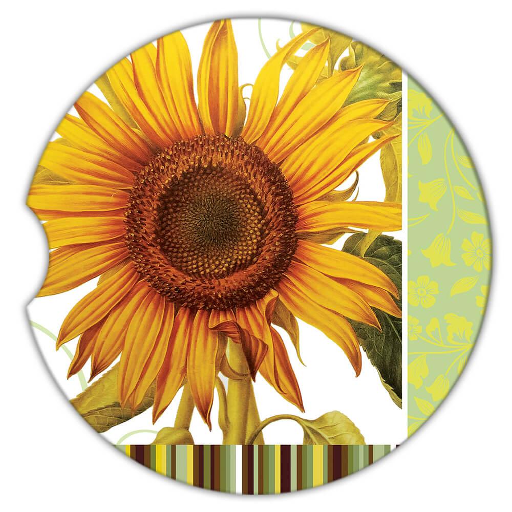 Yellow Farm Sunflowers Gift Nature ~ Flowers Decor ~ Vivid Coaster 