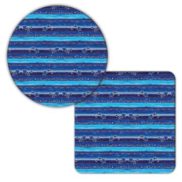 Stripes Stars Night : Gift Coaster Abstract Pattern Seamless Masculine Lines Glitter Sky Print