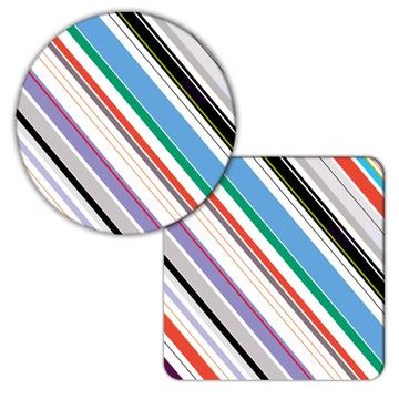 Diagonal Stripes : Gift Coaster Seamless Abstract Pattern For Him Father Dad Lines Backdrop Art