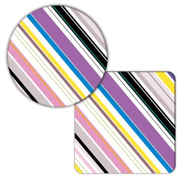 Diagonal Stripes : Gift Coaster Seamless Abstract Pattern For Her Mother Mom Lines Backdrop Art