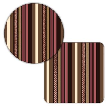 Stripes Tartan Print : Gift Coaster Abstract Pattern For Father Dad Him Boss Coworker Lines