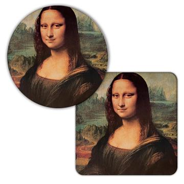 Mona Lisa Leonardo da Vinci Portrait : Gift Coaster Famous Oil Painting Art Artist Painter