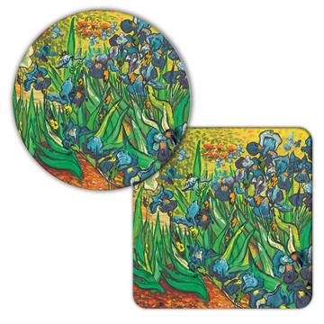 Vincent van Gogh Iris : Gift Coaster Famous Oil Painting Art Artist Painter