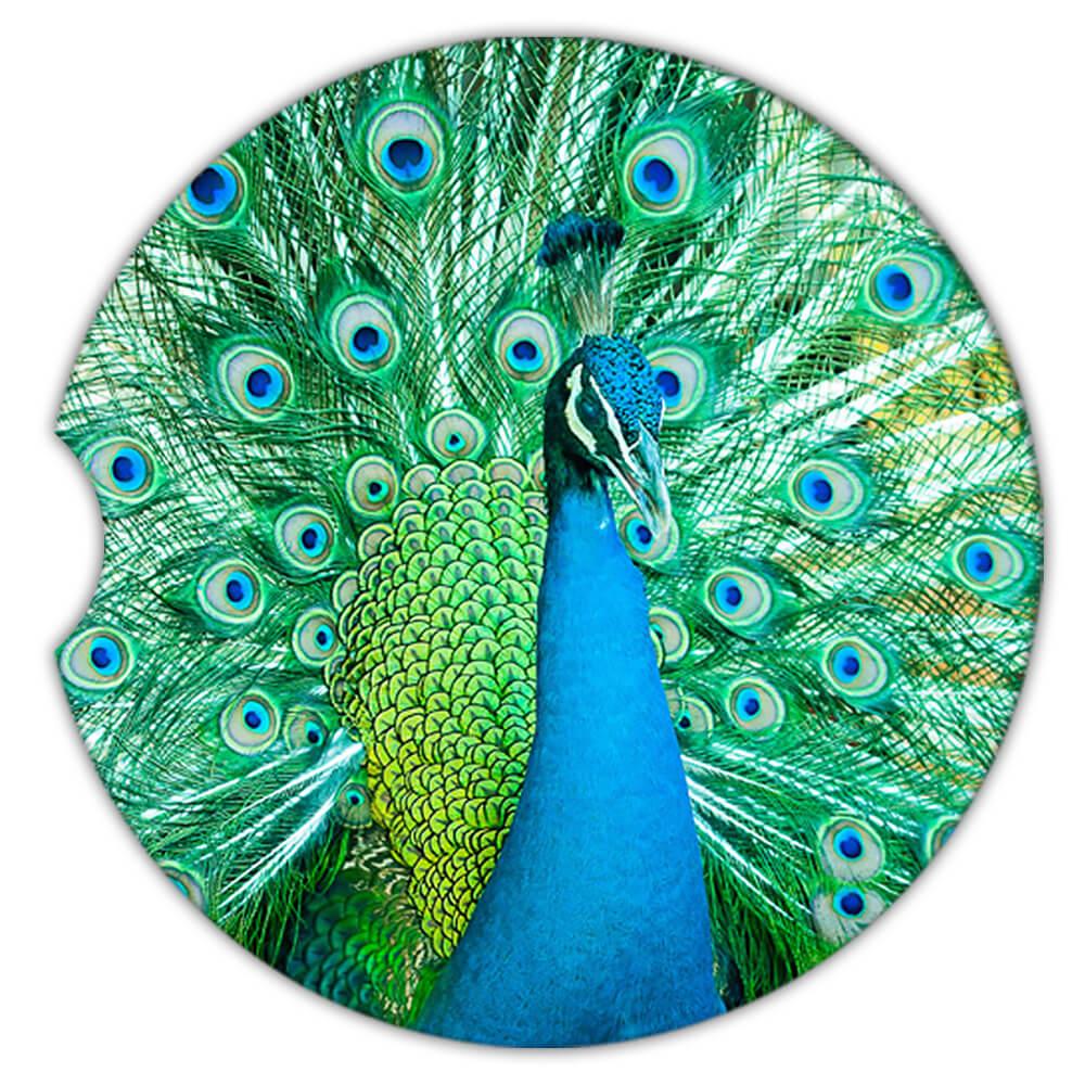 Geschenk Untersetzer: Pfau Vogel Tier Natur beobachten Ökologie - Bild 6 von 10