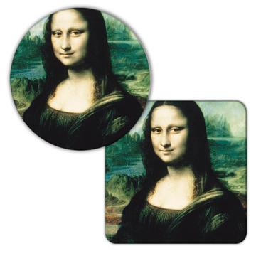 Da Vinci Mona Lisa : Gift Coaster Famous Oil Painting Art Artist Painter