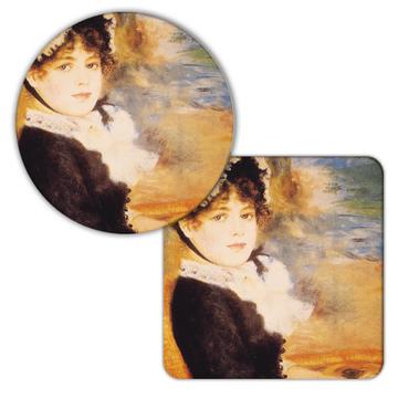 By the Seashore Renoir : Gift Coaster Famous Oil Painting Art Artist Painter