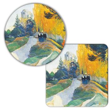 gauguin Les Alyscamps : Gift Coaster Famous Oil Painting Art Artist Painter