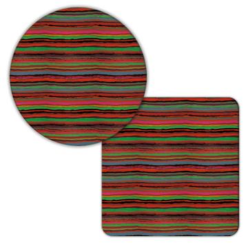 Stripes Carpet Pattern : Gift Coaster Abstract Lines Seamless Fabric Home Decor Folkloric