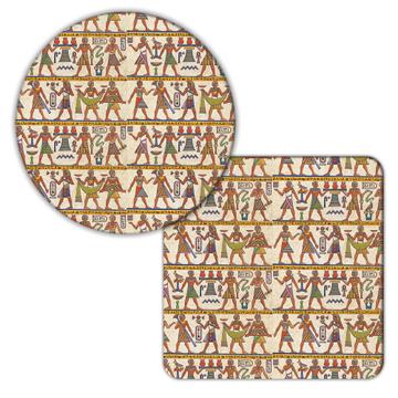 Egypt Egyptian Rock Art : Gift Coaster History Ancient Print African Country Ramses Pattern