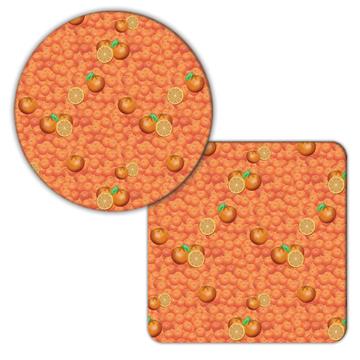 Orange Oranges Pattern : Gift Coaster Fruit Fruits Citric Taste Healthy Food Kitchen Decor