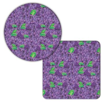 Grape Grapes Pattern : Gift Coaster Fruit Fruits Wine Healthy Food Kitchen Wall Decor Fabric
