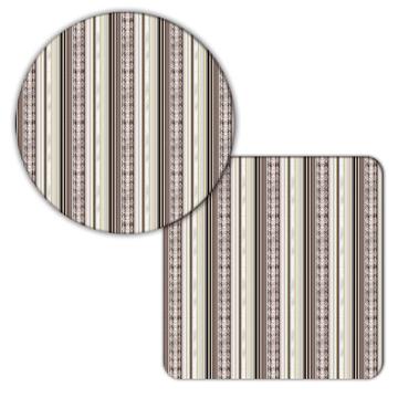 Stripes Arabesque Pattern : Gift Coaster Abstract For Him Father Fabric Invite Anniversary Decor