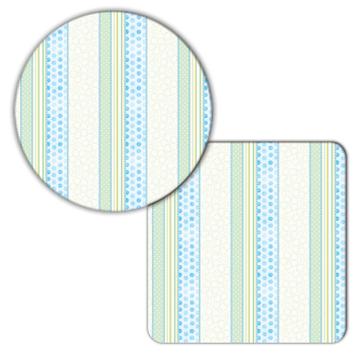 Polka Dots Flowers Stripes Pattern : Gift Coaster Abstract For Baby Shower Newborn Room Decor