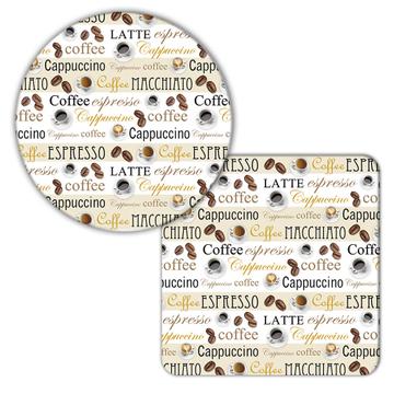 Coffee Beans : Gift Coaster Cup Spoon Tea Kitchen Pattern Espresso Wall Decor Cappuccino