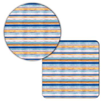 Vintage Stripes Pattern : Gift Coaster Retro Art Stitches Lines For Him Fabric Home Decor Baby