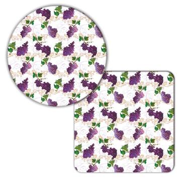 Grape Bunches Grapes : Gift Coaster Fruit Fruits Lover Wine Kitchen Table Decor Towel Print