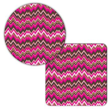 Chevron Missoni Pattern : Gift Coaster Seamless Abstract Stripes For Best Friend Her Girl Print