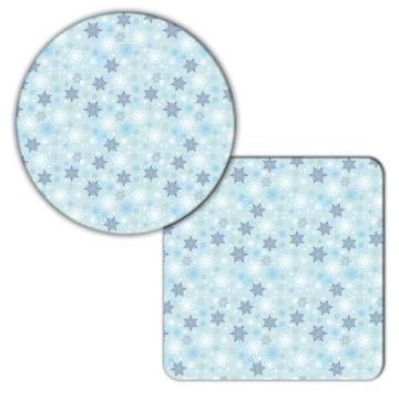 Snowflakes Winter Pattern : Gift Coaster Christmas Frozen Backdrop Snow New Year Holidays