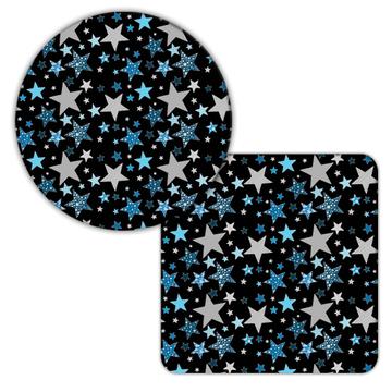 Stars Pattern : Gift Coaster Abstract Star Shape Print For Kids Child Night Birthday Party Decor