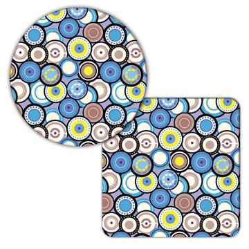 Tokens Pattern : Gift Coaster Abstract Circles Seamless For Kid Birthday Decor Room Gaming