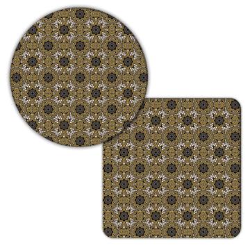 Geometric Octagon Arabesque : Gift Coaster Seamless Pattern Fabric Home Decor Classic