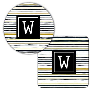 Stripes : Gift Coaster Black Gold Scandinavian Modern Contemporary Design
