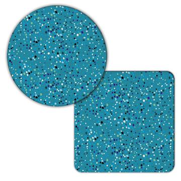 Uneven Polka Dots Stones : Gift Coaster Abstract Pattern Circles Cute Print For Kid Home Fabric