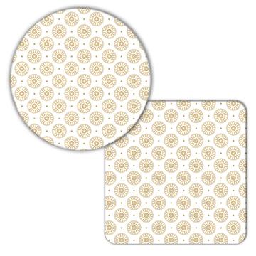 Daisy Mandala : Gift Coaster Seamless Pattern Graphic Abstract Wedding Engagement Print
