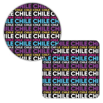 Chile Pattern : Gift Coaster Chilean Chileno
