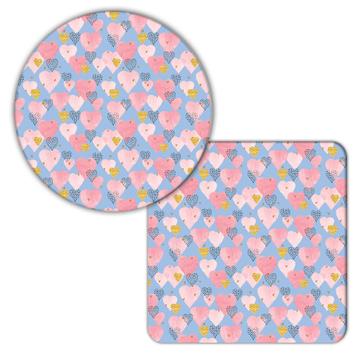 Hearts Abstract : Gift Coaster Seamless Pattern Be My Valentine Love Day Cute Friend