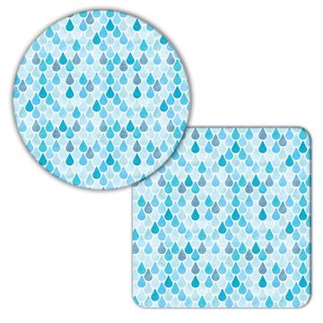 Water Drops Pattern : Gift Coaster Little Mermaid Scales Seamless Abstract Kids Room Decor