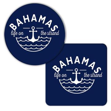 Bahamas Life on the Strand : Gift Coaster Beach Travel Souvenir Bahamas