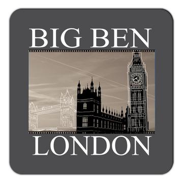 Big Ben London : Gift Coaster Country England British United Kingdom Flag Souvenir