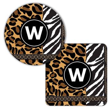 Jaguar Zebra Giraffe Animal Print Fashion : Gift Coaster Wild Animals Wildlife Fauna Safari Species