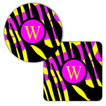 Animal Print : Gift Coaster Modern Neon Tiger Pattern For Her Feminine