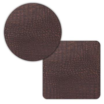 Animal Snake Skin Texture Print : Gift Coaster Leather Pattern Seamless Nature Craftwork