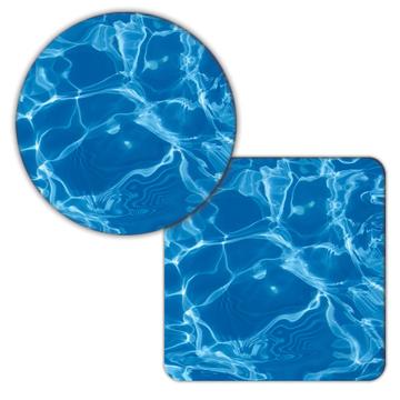 Water Print Marble : Gift Coaster Abstract Texture Seamless Swimming Pool Reflexion Art