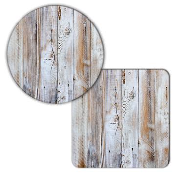Wood Crack Texture Print : Gift Coaster Planks Knots Tree Seamless Abstract Wall Decor