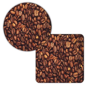 Coffee Beans Photograph Print : Gift Coaster Delicious Grains Food Drink Kitchen Placemat