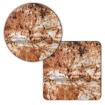 Rust Marble Natural Stone : Gift Coaster Texture Print Rock Metal Old For Handicraft Art