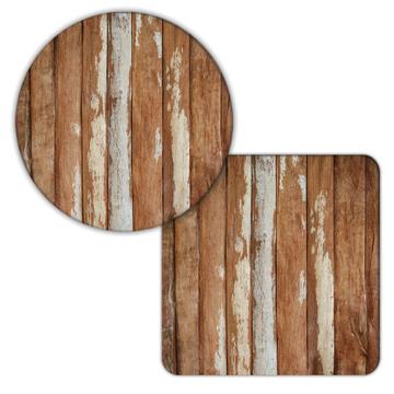 Old Wood Planks Fence : Gift Coaster Texture Print Seamless For Scrapbook Craftwork Art