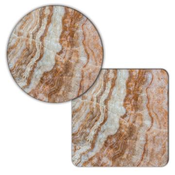 Natural Designed Marble Print : Gift Coaster Mineral Layers Granite Stone Fashion Home Decor