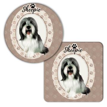 Old English Sheepdog Paws : Gift Coaster Dog British Pets Sheepie