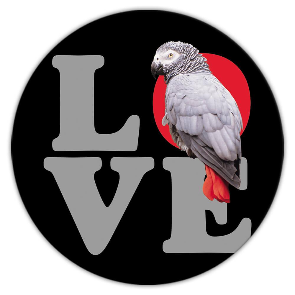 Gift Coaster : Love African Grey Parrot Bird Exotic Animal Cute | eBay
